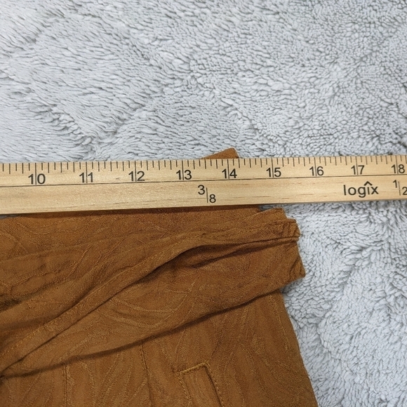 Anthropologie Ett:twa Pants Women's 8 Brown Gold Aubade Tie High Waist Jogger - Picture 3 of 7